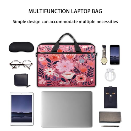 Bolso para laptop estampado floral abstracto 15 pulgadas miniatura 7