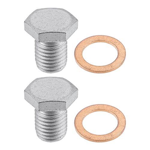 QUARKZMAN 2pz M12x1.5 Acciaio Motore Olio Scarico Tappo Vite con Guarnizione per BMW