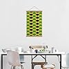 Jamaica Jamaican Flag Plaid Tapestry Hanging Poster Wall Art Decor with Hanging Rope Wooden Strips #5