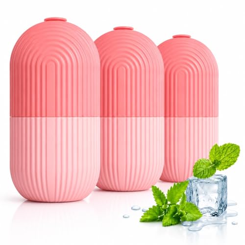 Image of Ice Roller for Face Massager for Reduce Puffiness, Soothe Skin, Refresh Tired Face & Relieve Under Eye Bags (PINK, PACK OF 3)