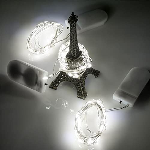 Luces LED de Hadas con Pilas, Luces de luciérnaga, Luces de Cadena con Pilas, Luces LED de Alambre de Cobre, Luces de Hadas de Colores parpadeantes para Bricolaje en el hogar, Bodas, Vacaciones,