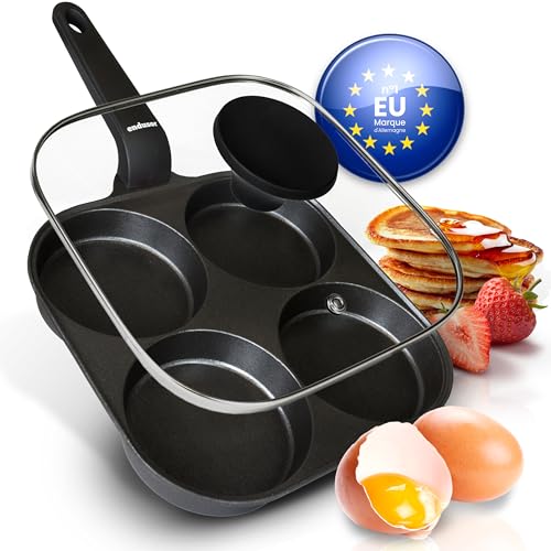 endusor Poele Pancakes et oeuf au plat - Poele de 21 cm adaptée à toute cuisinière + revêtement...