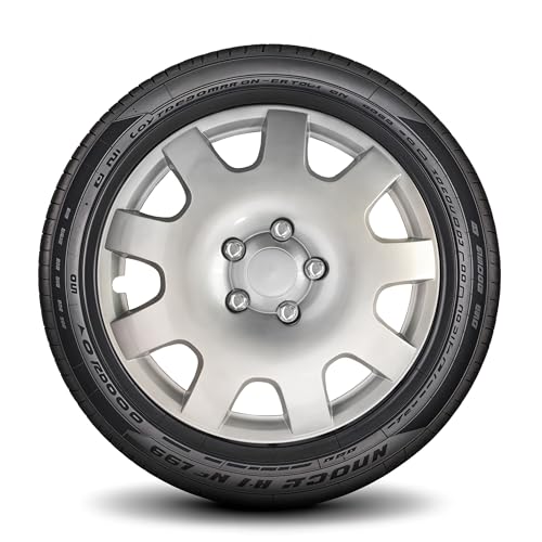 Image of LYDS Crown Silver Universal 16 inch Premium ABS Hubcap Wheel Cover Replacement Set of 4 - JWC-16S-BX