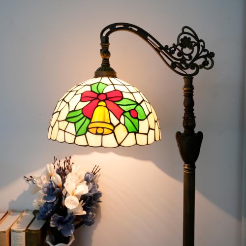 Image of Christmas Lamp Tiffany Floor Lamp Yellow Bell Stained Glass Lamp Gooseneck Adjustable Corner Vintage Style Corner Standing Reading Light Lamp Bedroom Living Room Sofa Antique Home Christmas Decoration
