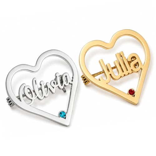 Image of Custom Name Lapel Pin Personalized Script Brooch for Women Men, Customizable Name Badge Elegant Cursive Letter Pin, Minimalist Jewelry Gift for Wedding Birthday Anniversary