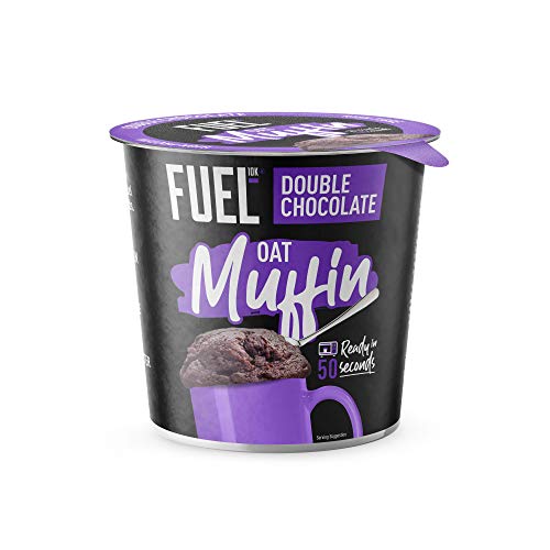 FUEL10K Oat Muffin Pots, Double Chocolate - 8x60g - High Protein On The Go Breakfast