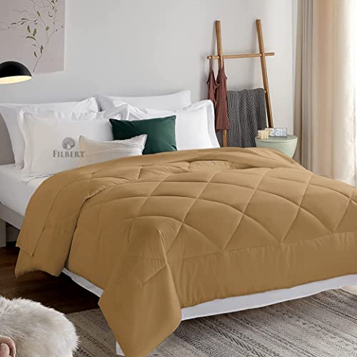 Image of Filbert Microfiber 250 Gsm 300 Tc Diamond Stitch Double Bed Comforter Blanket For All Season Light Weight (92 inch X 106 inch Inches /233Cm X 269Cm) - Comforter King Size | Beige