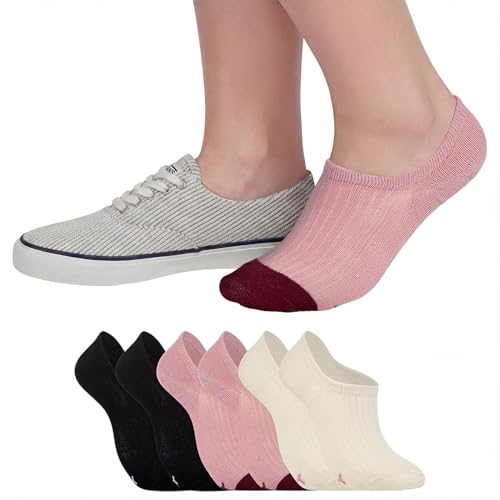 Image of Sperry Women's 6-Pack No Show Socks | Invisible Low Cut Liner, Moisture-Wicking, Non-Slip, Lightweight, Ideal for Sneakers