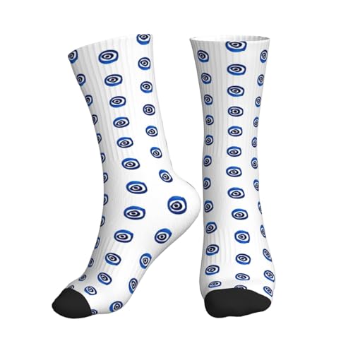 Unedskck Evil Eyes Chaussettes de sport pour femme avec coussin anti-transpiration