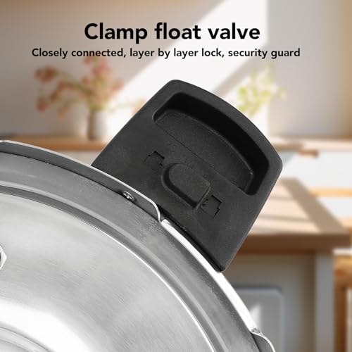 Yosoo Stainless Steel Pressure Cooker, High Pressure Circulation, Dual Purpose for Electric and Gas Stoves, 80KPA Pressure Limiting Valve, Rapid Heat Conduction (26CM)