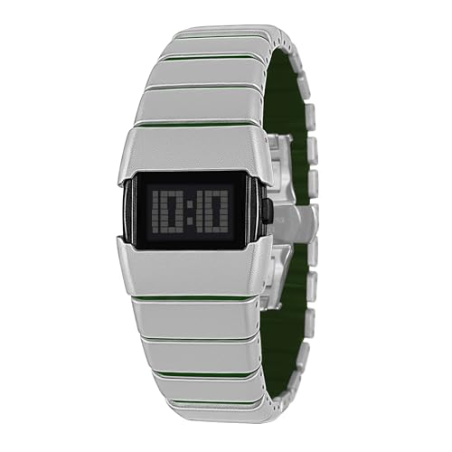 Image of Shocknshop Digital Sleek Minimal Design Multifunctional Electronic LED Black Dial Unisex Wrist Watch for Men Women -WCH376