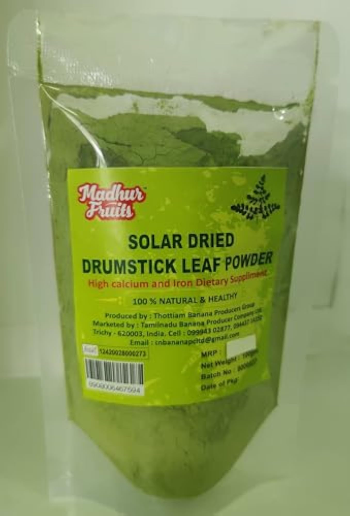 Banana Stem Pickle with Solar Dried Drumstick Leaf Powder, 300 Grams