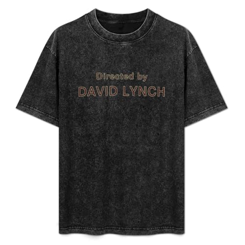 Directed by David Lynch Movie Fan Men's T-Shirt Graphic Shirts Unisex Black tee M