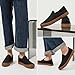 yageyan Mens Slip on Sneakers Loafers Shoes Black Shoes White Casual Fashion Shoes（Black Brown08.5）