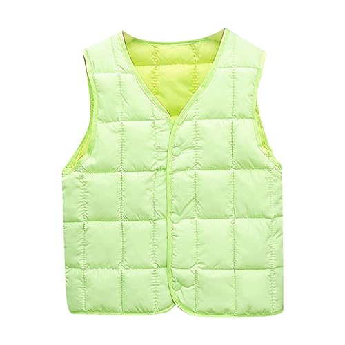 Toddler Boys Girls Down Vest Autumn/Winter Front Buckle Solid Color Children's Vest Party Birthday School Christmas for Girls