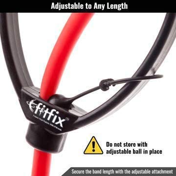 Image of Fitfix Resistance Tube Heavy Quality Exercise Band for Stretching, Full Body Workout, Home Gym and Toning for Men and Women (Single Tone Adjustable) for Stretch, Workout, Tone Your Body