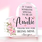 Auntie Mothers Day Gift, Auntie Gift Ideas, Inspirational Quotes Gifts for Mothers Mom Sister Daughter Acrylic Plaque Sign