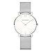 PAUL HEWITT Reloj de muñeca para Mujer en Acero Inoxidable Miss Ocean White Sand - Reloj de Pulsera de Acero Inoxidable en Plata, Reloj de muñeca para Mujer con Esfera Blanca
