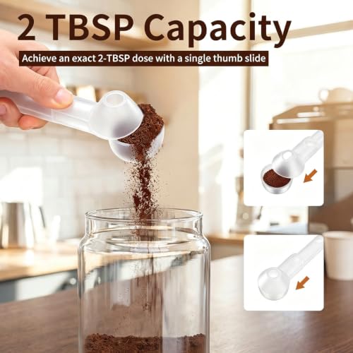 Image of Coffee Scoop with Funnel for Reusable K Cup, 2 TBSP Measuring Spoon