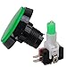 BQLZR Green LED Light Lamp 60mm Dia Big Round Arcade Video Game Player Push Button Switch Pack of 5