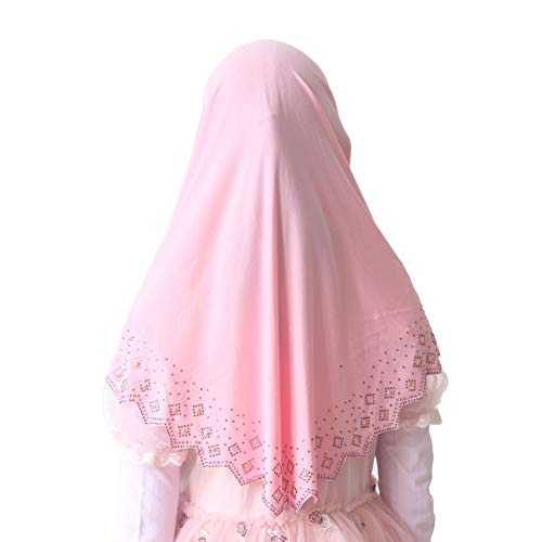 Girls/Children Hijab Scarf Headscarf Wrap one Piece Muslim Amira with Czech Drill3