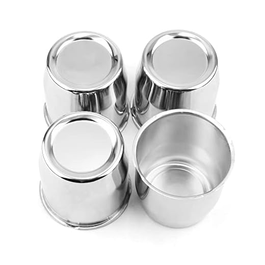 GTownWorks 4Pcs 3.13 inch Wheel Center Caps Fit 3.13" Center Bore Truck Trailer RV SUV Wheels Rims, Carbon Steel Chrome Silver Push Through Hub Covers