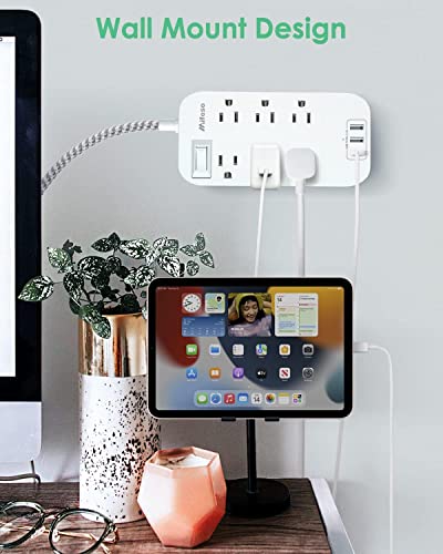 Image of mifaso 65W USB-C Charger, Black, Fast Charging Power Adapter with 3 Ports, EU Plug, Wall Charger for Smartphones, Laptops, Tablets (MFS38B) (Blue-White)