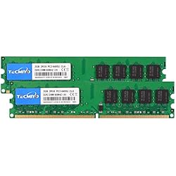 TECMIYO 4GB Kit (2X2GB) 2RX8 PC2-6400U CL6 DDR2 DIMM 800MHZ 1.8V Desktop RAM