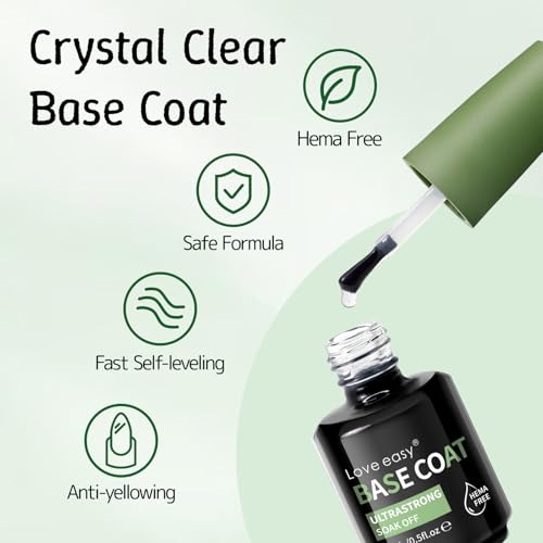 Love Easy Base Coat Gel Polish Set, 2 Pack Clear miniatura 3