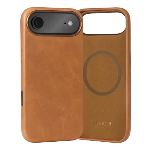 Coque cuir iPhone 2025 MagSafe fine pour éviter les chocs au quotidien
