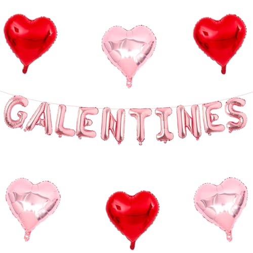 Galentines Decorations - Rose Gold Galentines Leter Balloons 16inch Galentine's Day Party Decorations Supplies