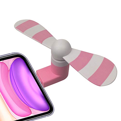 COOPSION Portable Electric Cooler Mini Phone Fan Compatible with iPhone 5 6 7 8 se s Plus x xr xs max pad Mini Pro Air (Rose)