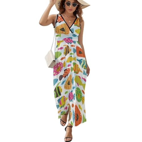 Robe longue d'été fluide col V pour rester au frais sans sacrifier l'élégance