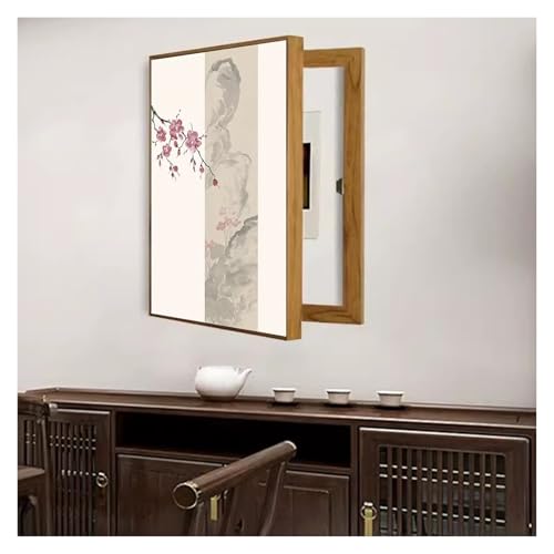 Electrico Decorativos Caja Medidor Versión Vertical Sin Perforación Pintura Decorativa Caja Contadores Tapar Cuadro de Luz Decora Sala de Estar(B,40x60cm)