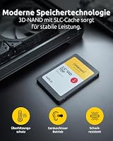 Intenso Interne 2,5" SSD SATA III Top, 2 TB, 550 MB/Sekunden, Schwarz – Ansicht 5