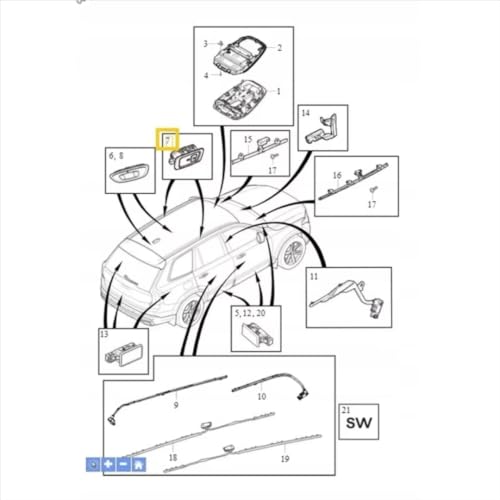 Luz de Lectura Interior de alta precisión compatible con Volvo XC60 2018 5