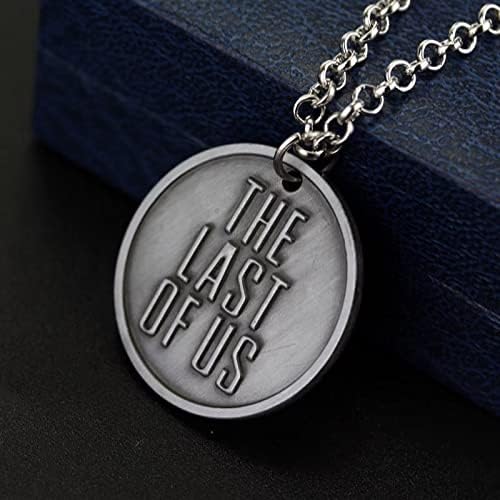 Game The Last of Us Keyring Firefly Logo Pattern Metal Round Pendant Necklace Keychain