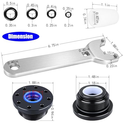 Image of HC5345 Hydraulic Steering Cylinder Seal Kit with Pin Wrench HS5157 Compatible with HC5340 HC5341 HC5342 HC5343 HC5344 HC5345 HC6750 HC6751 Restore Hydraulic Steering Performance