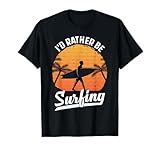 Cool Surf Art for Men Women Surfing Retro Surfer Sunset T-Shirt
