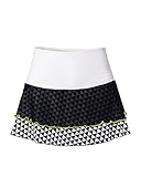 IDAWEN Sport Fashion - Falda para Padel o Tenis Deportiva para Mujer - Falda para Mujer con Short Deportivo - Ropa Deportiva de Mujer - Falda de Deporte de Mujer - Color Blanco y Negro