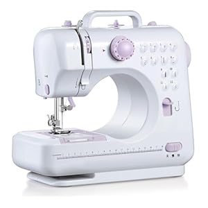 Desktop naaimachine 12 steek mini elektrische handnaaimachine kit gereedschap, dubbele lijn twee snelheden achteruitsteek lichtgewicht reisnaaimachine for huishoudelijke kinderen beginners (Size : Pi