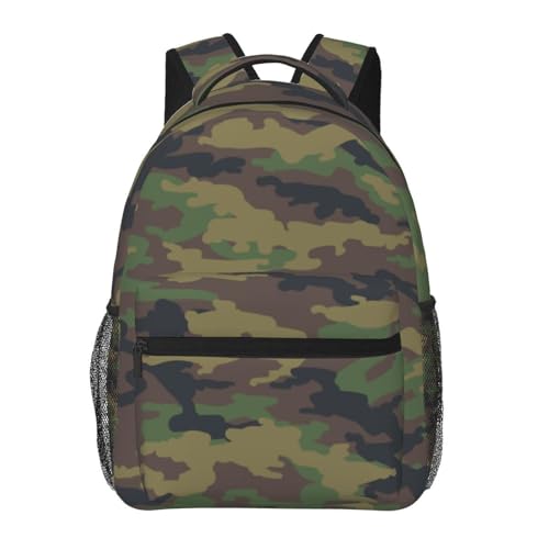 Camo Travel Laptop Backpack Women Lightweight Backpack Adjustable College Backpack Fits 15.6 Inch Laptop Waterproof Travel Backpack for Women, Men