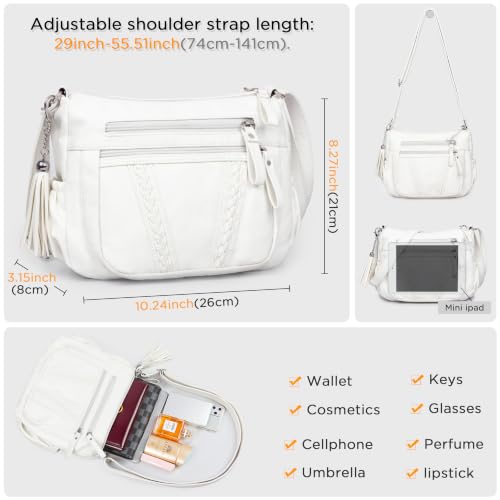 Image of VOLGANIK ROCK Crossbody Bag for Women with Tassel Ladies Soft PU leather Purses and Handbag Pocketbooks
