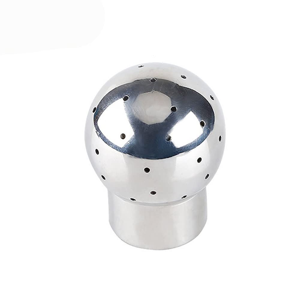 304 Stainless Steel Fixed/Rotating Spray Ball for Sanitary Tank Cleaning - 360 Degree Coverage, BSP Female Thread(Fixed Type,1In)