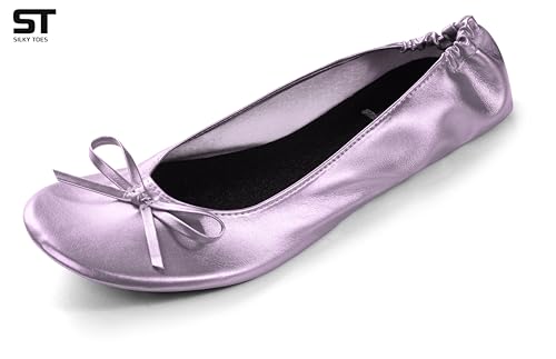 Image of Silky Toes Foldable Flat Shoes for Women | Portable Ballet Flats for Weddings, Parties, Events, Travel |Comfortable Cushioned