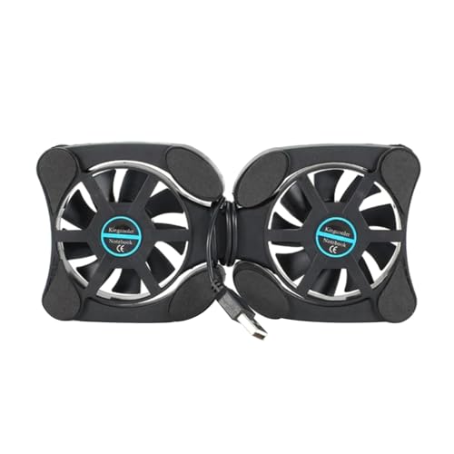 Base portátil con 2 ventiladores USB para laptop miniatura 1
