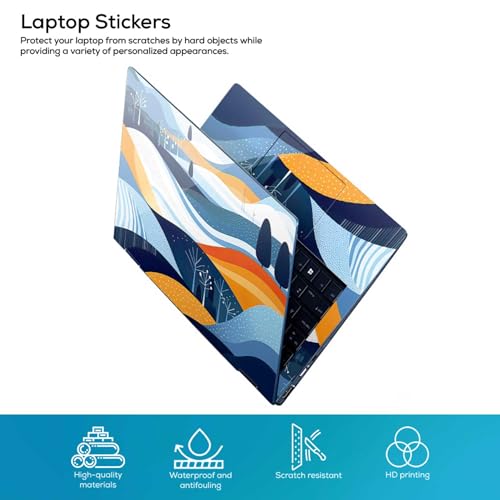 Image of Galaxsia Floral D16 Full Body Vinyl Laptop Skin /Sticker /Cover Upto 15.6 Inches Laptops Laminated-Removable-HD Quality Compatible for Hp-Dell-Sony-Lenovo-Asus etc.(15x10 Inches)