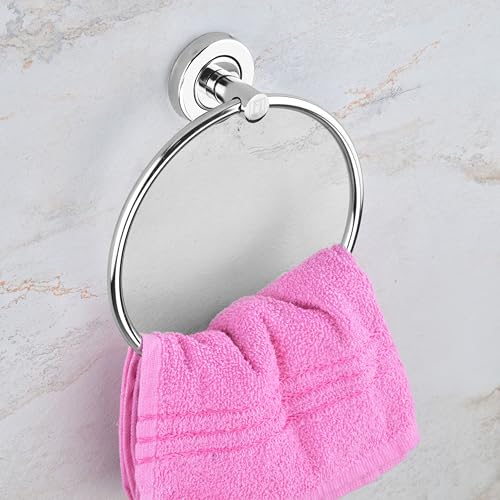 Image of Stainless Steel Towel Ring for Bathroom, Napkin Ring for Wash Basin, Towel Holder, Napkin Holder, Towel Hanger, Bathroom Aessories (Round Shape) Set-2