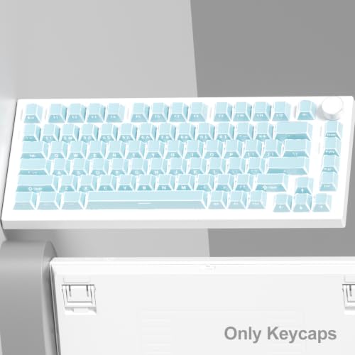 Image of Fogruaden PBT Keycaps Set, Cherry Profile Side Print Keycap for Mechanical Keyboard Keycaps(ZheYing-Blue)