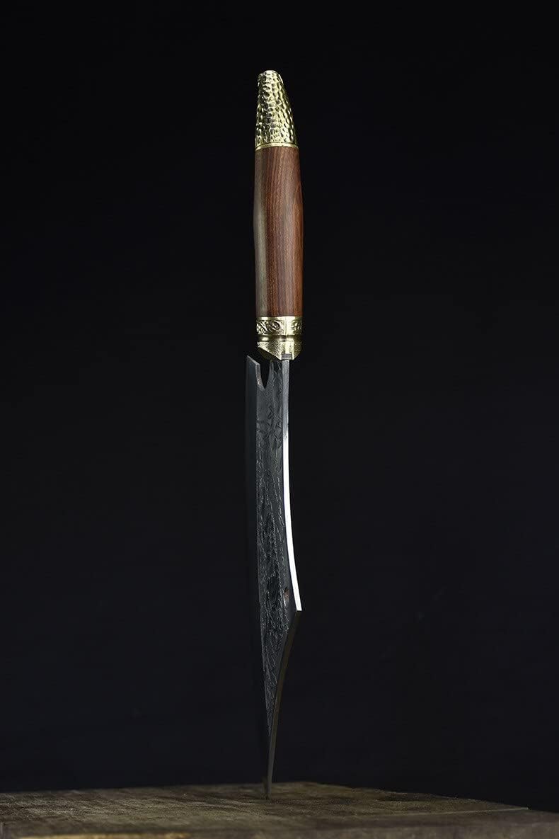 Meat Cleaver Knife, Household kitchen knife hand forged slicing knife machete hand sharp meat cleaver chef kitchen knife with sheath